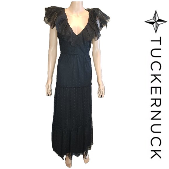 Tuckernuck Black Onyx Tulle Giselle Gown NWT Large - Picture 1 of 9